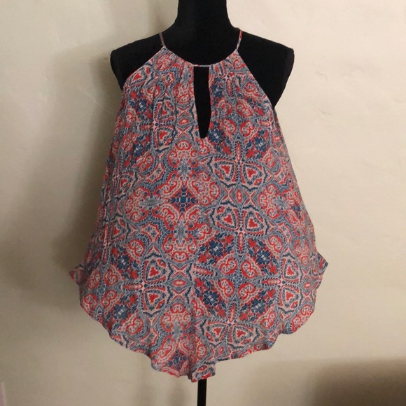 Tops - Red, White & Blue Halter Top, M Tops - Red, White & Blue Halter Top, M